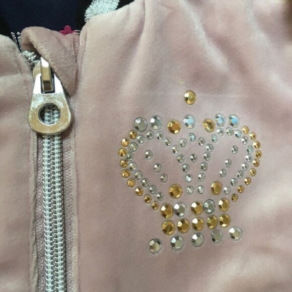 Limited Too Velour Girl's Jacket Size 2T, Pink Black/White - Picture 4 of 5